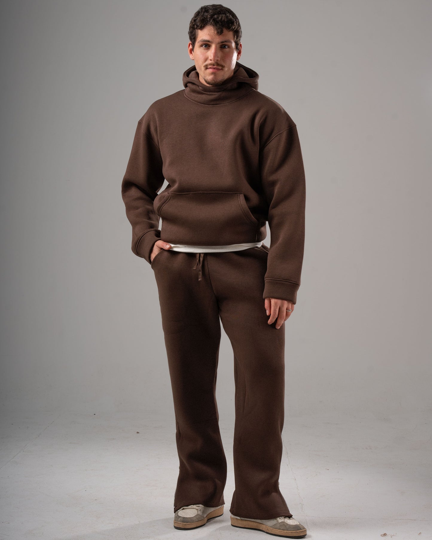 Premium 20 OZ Bazic Hoodie - Unisex BROWN